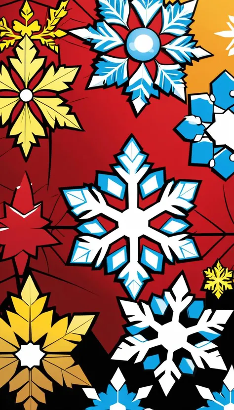 comic Snowflakes, scenery, detailed background, masterpiece, best quality, high quality, absurdres <lora:snowflakes_xl_v1:1> . graphic illustration, comic art, graphic novel art, vibrant, highly detailed