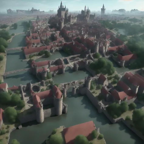 <lora:CityLora:0.9>, citymap, a map of a town, river running through it, Detailed and Intricate Castle, City Walls, Insanely Detailed And Intricate Buildings, Anisotropic Filtering, Unreal Engine, (Photorealistic:1.1), Cinematic, High Quality Reflections, Ray-Traced Volumetric Light, High Particle Render Distance, (Fantasy:1.3), (Medieval:1.2), (Dnd:1.1), (Adventure:1.0), (Ancient:1.0)