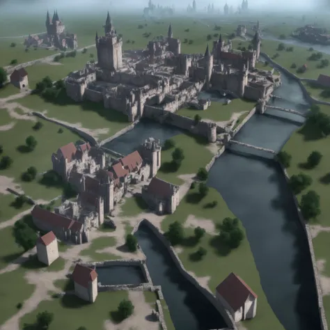 <lora:CityLora:0.9>, citymap, a map of a town, river running through it, Detailed and Intricate Castle, City Walls, Insanely Detailed And Intricate Buildings, Anisotropic Filtering, Unreal Engine, (Photorealistic:1.1), Cinematic, High Quality Reflections, Ray-Traced Volumetric Light, High Particle Render Distance, (Fantasy:1.3), (Medieval:1.2), (Dnd:1.1), (Adventure:1.0), (Ancient:1.0)