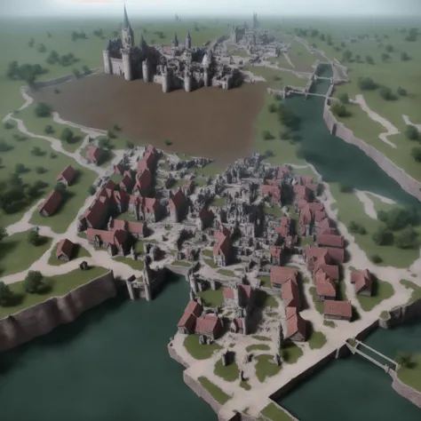 <lora:CityLora:0.9>, citymap, a map of a town, river running through it, Detailed and Intricate Castle, City Walls, Insanely Detailed And Intricate Buildings, Anisotropic Filtering, Unreal Engine, (Photorealistic:1.1), Cinematic, High Quality Reflections, Ray-Traced Volumetric Light, High Particle Render Distance, (Fantasy:1.3), (Medieval:1.2), (Dnd:1.1), (Adventure:1.0), (Ancient:1.0)