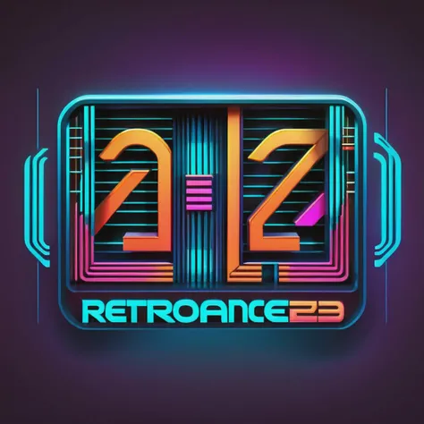 a logo :2, "RetroResonance" in retro-futuristic, 3D block letters that seem to pop out of the screen, reminiscent of 90s sci-fi aesthetics; retro-futuristic:1.8, 3D block:1.7, sci-fi:1.6.<lora:VHS_Style:1>