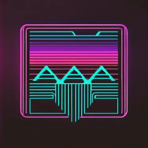 a logo :2, vaporwave, 1990s \(style\), synthwave , 1980s \(style\), <lora:VHS_Style:1>