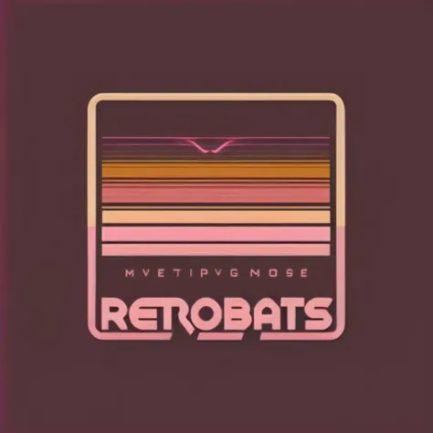 a ochre and misty-rose logo :2, A "RetroBeats" logo with letters that transform into a waveform, symbolizing the conversion of sound into a visual experience, with a nostalgic color palette; transform:1.8, waveform:1.7, nostalgic:1.6.<lora:VHS_Style:1>
