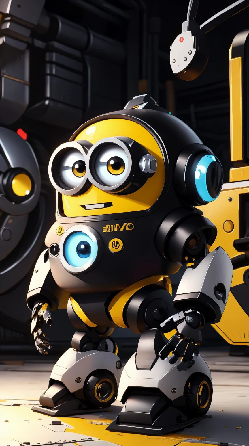 <lora:MinionStyle:1> MinionStyle Black robot, (Masterpiece:1.3) (best quality:1.2) (high quality:1.1)