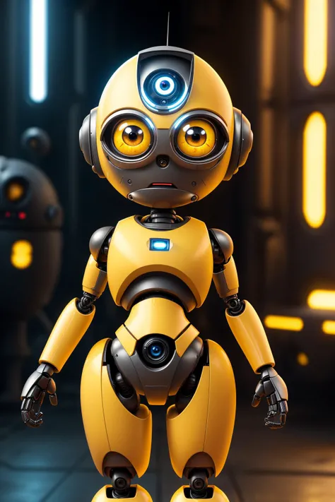 <lora:MinionStyle:0.5>minionstyle, (female robot:1.1), yellow skin, star wars location
, 8k high definition, high detail eyes, highest quality, skin texture, masterpiece, best quality, perfect lighting, cinematic lighting, (sharp focus:1.2), HDR, beauty, ultra-detailed, amazing, eos, skin_pores