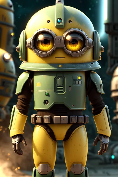 <lora:MinionStyle:0.9>minionstyle, Boba Fett, (yellow skin:1.2), star wars location, googles
, 8k high definition, high detail eyes, highest quality, skin texture, masterpiece, best quality, perfect lighting, cinematic lighting, (sharp focus:1.2), HDR, beauty, ultra-detailed, amazing, eos, skin_pores <lora:nippleremover_1:1>