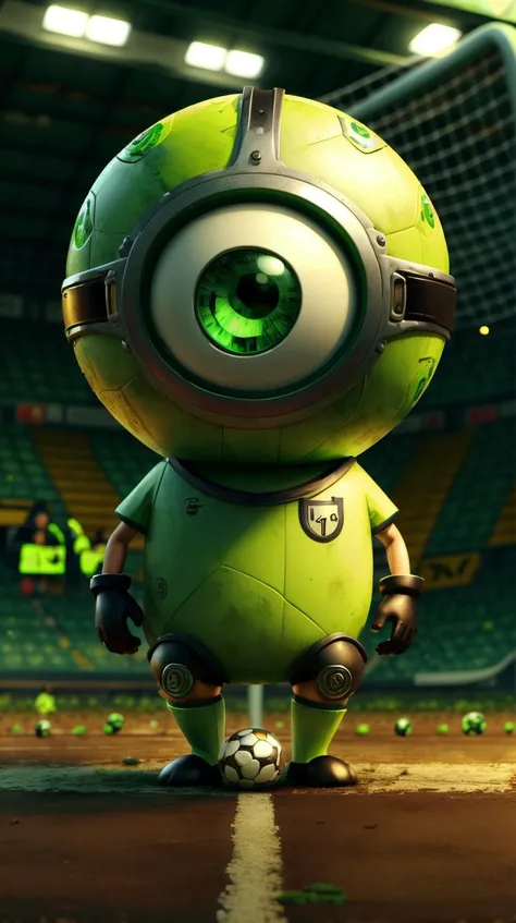 <lora:MinionStyle:1.25> MinionStyle Green soccer ball, (Masterpiece:1.3) (best quality:1.2) (high quality:1.1)