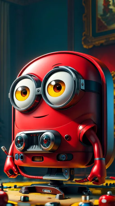 <lora:MinionStyle:1.25> MinionStyle Red Monitor, (Masterpiece:1.3) (best quality:1.2) (high quality:1.1)