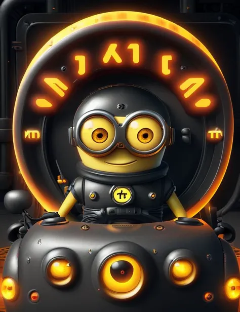 MinionStyle, Watch, Warning Signs,Brackets,Infrared Lights,Dashboard Lights,Tires, Geometric, Honeycombed, , 8K, <lora:MinionStyle:0.8>