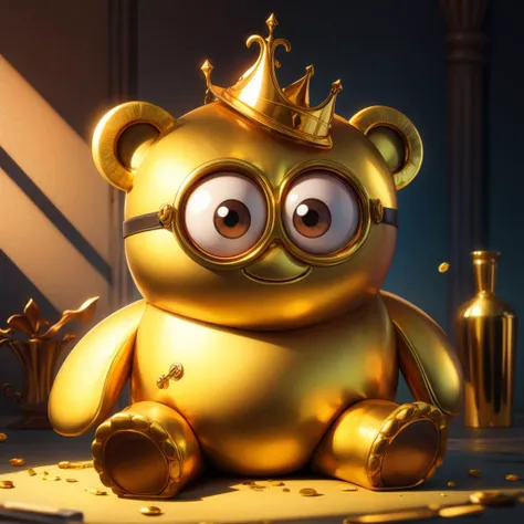 <lora:add_detail:1>, RAW Photo, Photorealistic <lora:MinionStyle-08:1>MinionStyle Gold teddybear, (Masterpiece:1.3) (best quality:1.2) (high quality:1.1)