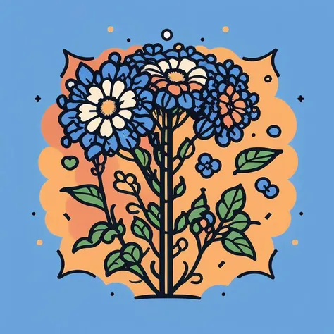 Ageratum blossom,
<lora:minimalVectorStyle:1>