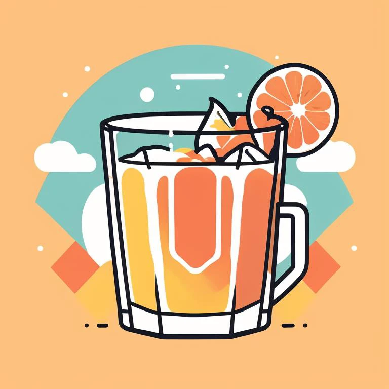 a glass of juice,
<lora:minimalVectorStyle:1>