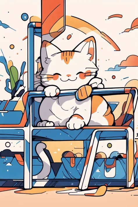 <lora:minimal_vector_style:0.8>, cat, <lora:cat_20230627113759:1>, (masterpiece, best quality, high quality, highres, ultra-detailed),
