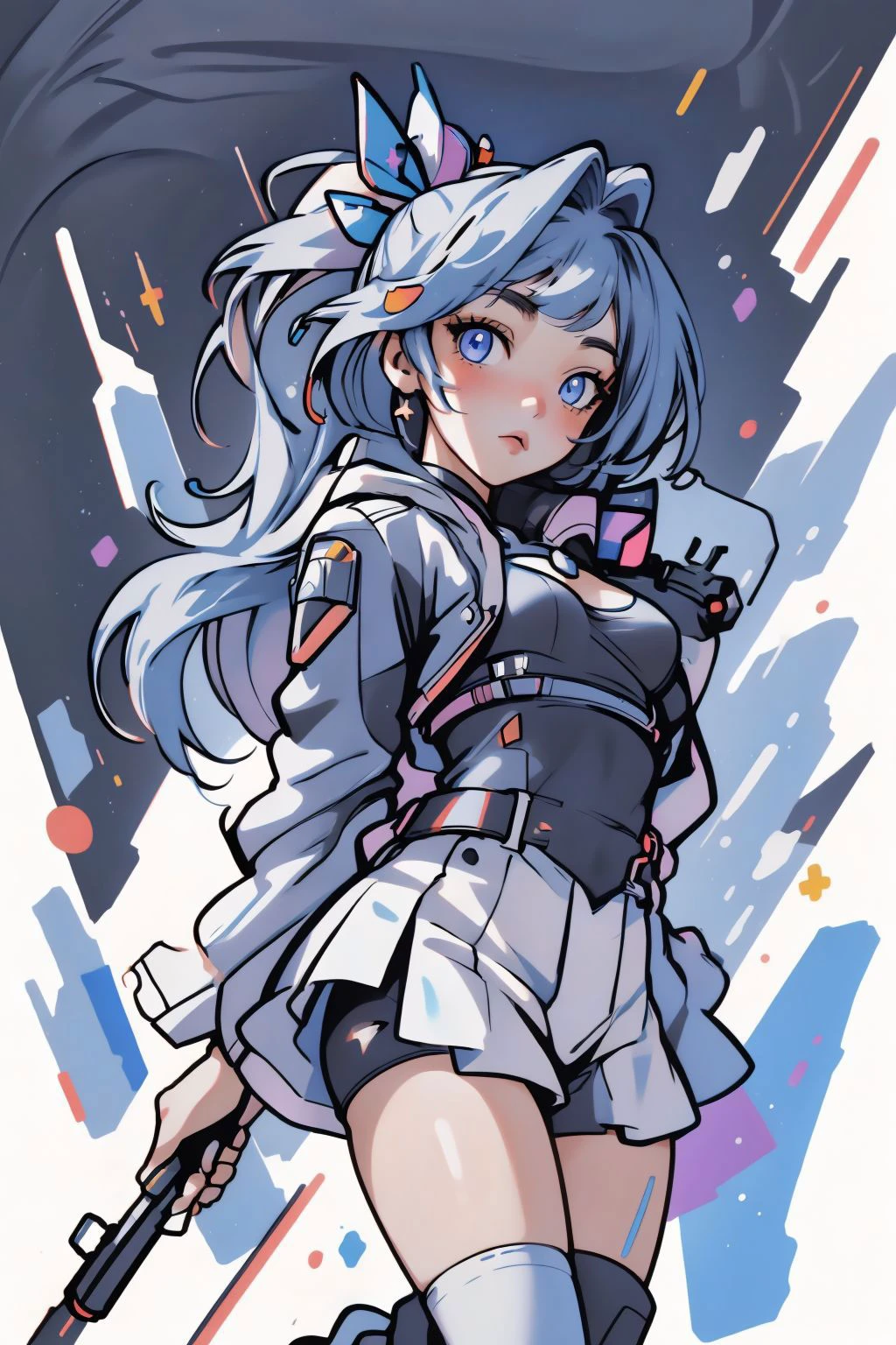 <lora:minimal_vector_style:0.8>, 1girl, looking at viewer, solo, <lora:kda_v2:1>, (masterpiece, best quality, high quality, highres, ultra-detailed),