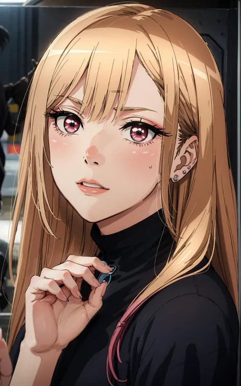 lady, street, outdoor, sunny, casual, very long hair, shy, city, <lora:chara_SonoBisqueDoll_KitagawaMarin_v1:0.8>, perfect nails, perfect hands, realistic reflection, realistic caustics, beautiful detailed, (detailed eyes), (detailed facial features), cinema light, particles, severe wind, (extreme detailed illustration), long eyelashes, best quality, ultra highres, depth of field, caustics, Broad lighting, natural shading