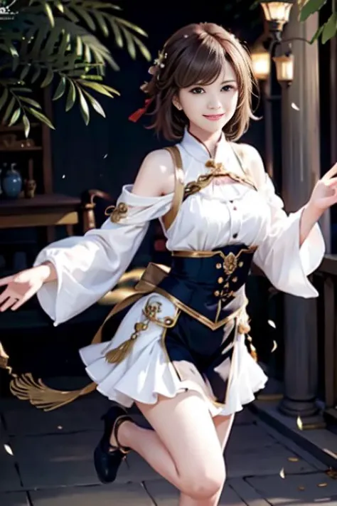 best quality, photorealistic, 8k, high res, (skindentation), (professional lighting), gorgeous, (looking at the camera), photorealistic, (bokeh), (dynamic pose:1.2), masterpiece, intricate, realistic, sharp focus, award-winning photograph, perfect lght,
1girl, full body, beautiful detailed eyes, medium breasts, short salon hair, looking at viewer, <lora:NogiMaiyan_10:0.8>, kind smile, outdoors, <lora:WclothesLora_v10:.6>, yifu,