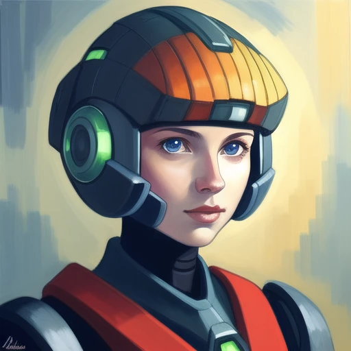 , (masterpiece:1.3), best_quality, absurdres, (solo:1.3), (1girl), portrait, science_fiction, android, <lora:reploidv2_merge2:1.0>