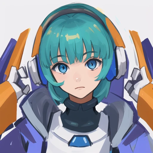 , (masterpiece:1.3), best_quality, absurdres, (solo:1.3), (1girl), face, science_fiction, android, <lora:reploidv2_merge2:0.8>