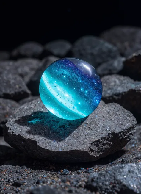 galaxy inside gemstone, (sharp focus:1.2), extremely detailed, (photorealistic:1.4), (RAW image, 8k high resolution:1.2), RAW candid cinema, 16mm,ultra realistic, cinematic film still, subsurface scattering, ray tracing, (volumetric lighting), facets, volcanic rock