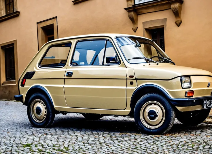 photo of fiatntwsxp car <lora:locon_fiatonetwosixp_v1_from_v1_64_32:1> , in Prague, at the Prague Castle, by Gregory Crewdson, bohek, hasselblad, epic professional photography, sports illustrated, camel trophy photo