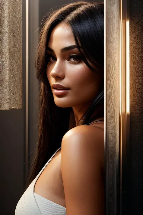 photo of beautiful (jr4mey-130:0.99), a woman in a (salon:1.1), perfect hair, wearing (jumpsuit:1.2), modelshoot style, (extremely detailed CG unity 8k wallpaper), professional majestic (photography by edward weston:1.1), (Nikon Z5 Mirrorless Camera), 24mm, exposure blend, hdr, faded, extremely intricate, High Detail, Sharp focus, dramatic, soft cinematic light, (looking at viewer), (detailed pupils), cute smile, 24mm, 4k textures, soft cinematic light, adobe lightroom, photolab, elegant, ((((cinematic look)))), soothing tones, insane details, hyperdetailed, low contrast, (sfw)