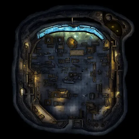 battlemap inside alien spaceship