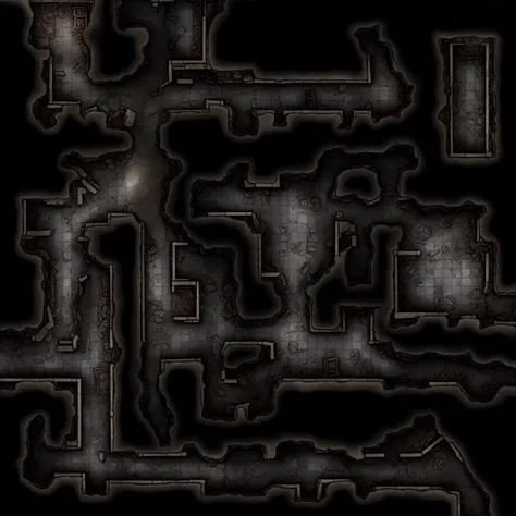 battlemap, dungeon, stone floor, ruins, broken columns, cave, stairs,