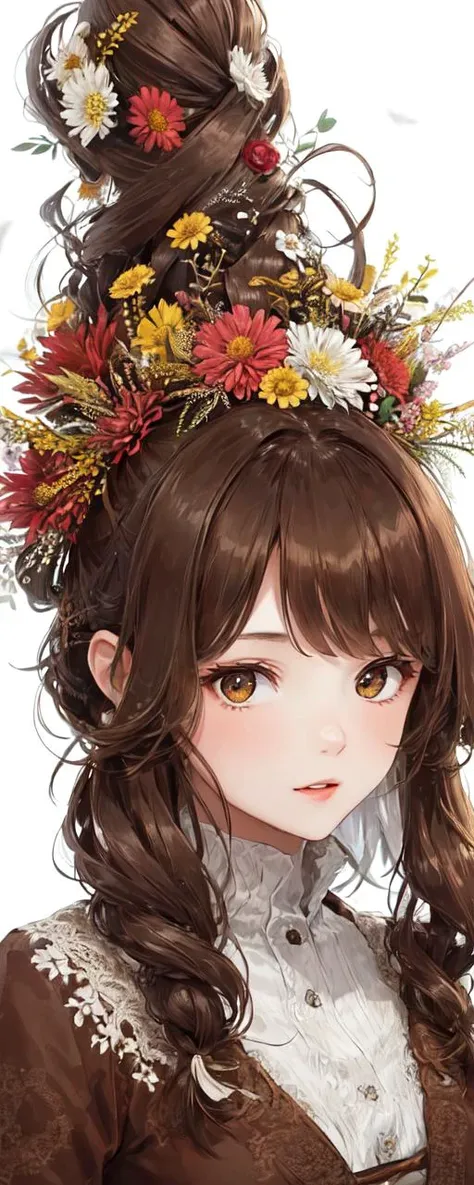 1girl, solo, brown hair, hair ornament, long hair, hair flower,
<lora:shouten_pegasus_mix_mori:1>