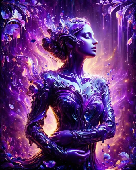made of ais-brknlvlmp, designed by Tanya Shatseva, "I just died in your arms tonight.", background, Spring, F/2.8, purple flakes, asymmetrical, <lora:Broken_Lava_Lamp:1>