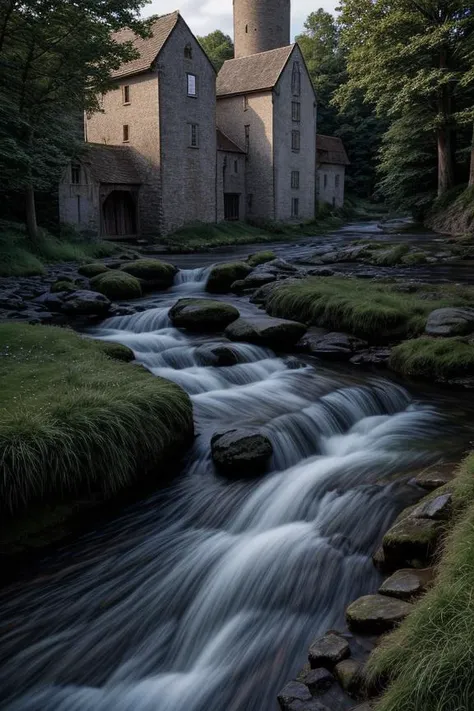 a charming medieval mill beside a bubbling brook, natural light, perfect composition <lora:Detail Slider V2 By Stable :0.5> <lora:NOISEOFFSET_V2_BY_STABLE_YOGI:0.5>