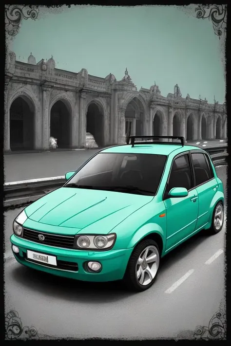 jagodibuja style, car, <lora:jagodibuja:1>