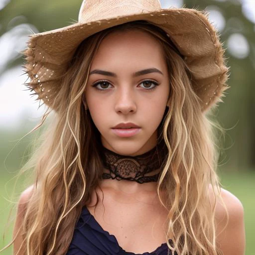 photography of a Stunning woman looking like Emfeld22 dressed like a bohemian, scared,