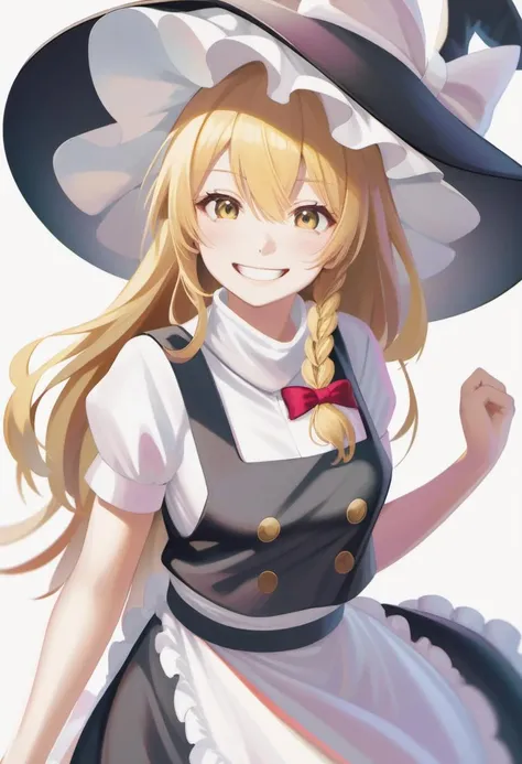 portrait of smiling kirisame marisa , <lora:marisa_xl:0.8>,