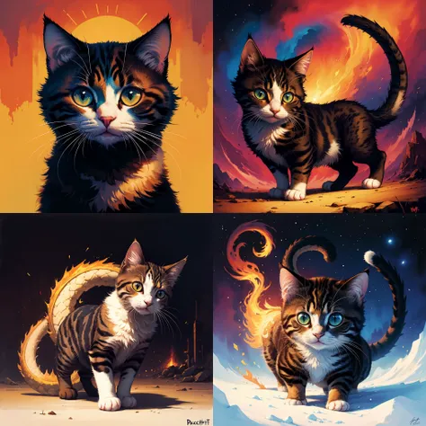a wiged kitty cat crossed with a dragon hybrid , patrice murciano (ivan chermayeff:1.22222)