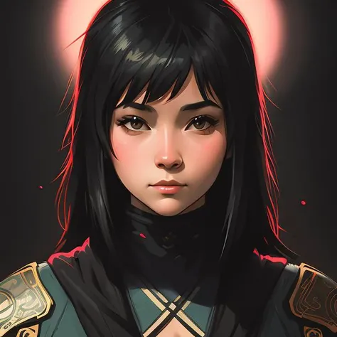 a beautiful ninja girl, fantasy, portrait, sharp focus, intricate, elegant, digital painting, artstation, matte, highly detailed, concept art, illustration, ambient lighting, art by ilya kuvshinov, artgerm, Alphonse mucha, and Greg Rutkowski
