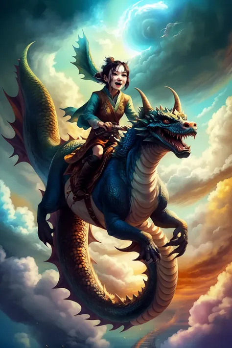 erjie<lora:Threesister-erjiev2:0.1>, horror to riding a spiral loong on the clody sky, <lora:riding_a:0.7>,<lora:loong2-000015:0.1>, <lora:add_detail:0.1>
best quality, masterpiece,8k,highest texture,highres,soft light,perfect shadow,
all creature in same proportions, all faces and pictures must be different, use all spectre of your different emotions from happiness to anger, do what you want and how you want,