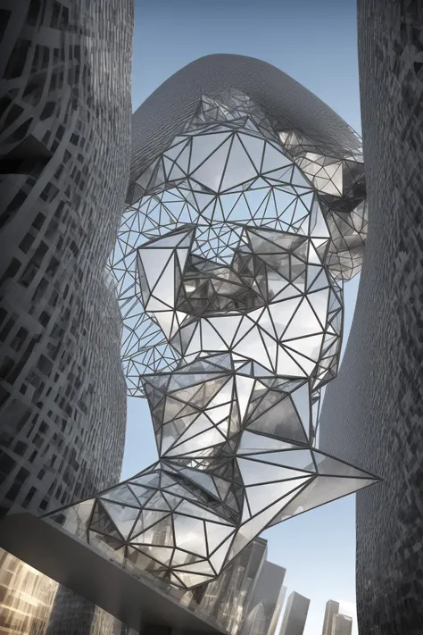 A futuristic and stunningly beautiful high-rise shopping center architectural structure with bold, futuristic design elements, blending seamlessly into the art form of digital illustration. Inspired by the works of Syd Mead. The scene showcases the center amidst a bustling city, its sleek lines contrasting with the urban environment. A warm color temperature adds vibrancy, highlighting the architectural details. Shoppers and visitors exhibit expressions of awe and excitement. Illuminated by soft, diffused lighting, the atmosphere exudes sophistication and promise of tomorrow
(masterpiece),(high quality), best quality, real,(realistic), super detailed, (full detail),(4k),8k,no humans, scenery, building, ((500-meter tall buildings)),outdoors, window, road, sky, street, lamppost, tree, power lines,,Organic modernist architecture, glass curtain walls, interesting shapes, super high-rise buildings in the block