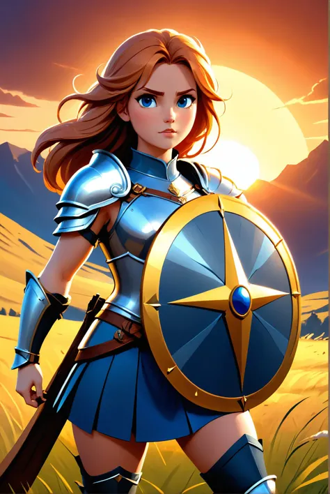 A fierce shield maiden standing victorious on a battlefield, her armor inscribed with runes of power, under the victorious light of a setting sun., illustration, 3d, cartoon,
high resolution, high quality, detailed, masterpiece, hdr, sharp,
[Constructivism style],[ basety style],
BREAK
score_9, score_8_up, score_7_up, score_6_up , amazing, beautiful, breathtaking, astonishing, brilliant, incredible,