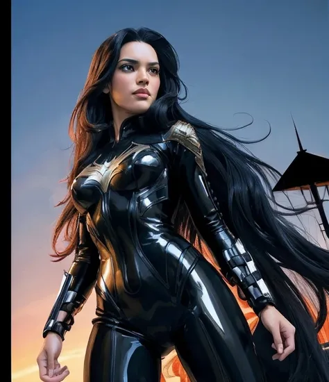 full body photo of Sydeonv1 woman, long black hair, wearing cat woman cosplay, fighting, extremely detailed, intricate detail, fine detail, careful detail, up close portrait, masterpiece, best quality, ultra-detailed   <lora:sydeon1lora:1>