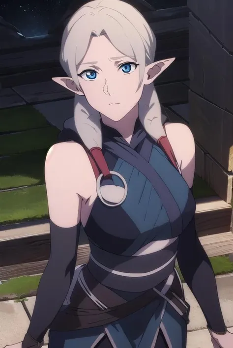fymryn, <lora:fymrynv2-lora-nochekaiser:1>,
fymryn, blue eyes, grey hair, pointy ears, braid, hair braid, elf,
BREAK bare shoulders, boots, detached sleeves,
BREAK looking at viewer,
BREAK outdoors,
BREAK <lyco:GoodHands-beta2:1>, (masterpiece:1.2), best quality, high resolution, unity 8k wallpaper, (illustration:0.8), (beautiful detailed eyes:1.6), extremely detailed face, perfect lighting, extremely detailed CG, (perfect hands, perfect anatomy),