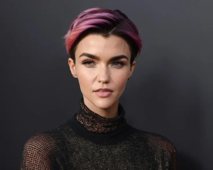 ruby_rose, <lora:RubyRoseXL:1> portrait of a woman wearing a (turtleneck sweater), multicolored hair, looking at the viewer, posing for the camera,, ((perfect eyes, detailed eyes,realistic eyes)), ((sharp face, detailed face, realistic face, naturtal skin, realistic skin, detailed skin, pores)), (masterpiece, best quality, ultra-detailed, best shadow), high contrast, (best illumination), ((cinematic light)), colorful, hyper detail, dramatic light, intricate details, (1 girl, solo) , ultra detailed artistic photography, dreamy, backlit, shadows, ultra high definition, 8k, ultra sharp focus, ultra high quality model, soft lighting, film photography, analogue photography, hyperrealism,