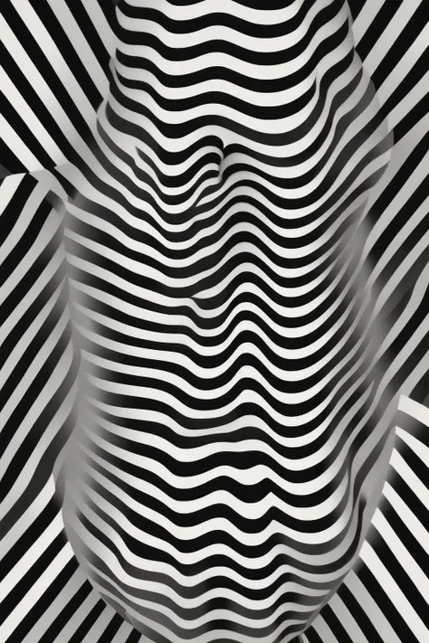 <lora:Op Art:1>Op Art - Black and white colors shapes only visualize pleasure use only 5 shapes total