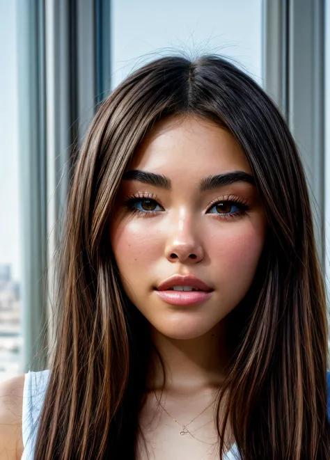 RAW photo, (high detailed skin:1.2), 8k uhd, dslr, soft lighting, high quality, film grain, Fujifilm XT3
<lora:madisonbeer_smf_lora_01-000003:0.8>, realistic, 1girl, madisonbeer-smf
