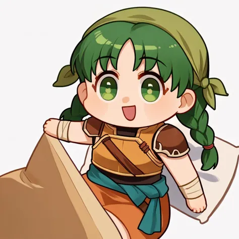 score_9, score_8_up, score_7_up, source_anime, chibi, solo, 1girl, ferebecca, Seggs, open mouth, smile, english text, twin braids, bandana, sleeveless, breastplate, shoulder armor <lora:fireemblem_rebecca_ponyXL:0.9> <lora:Seggs_XLPD:1>