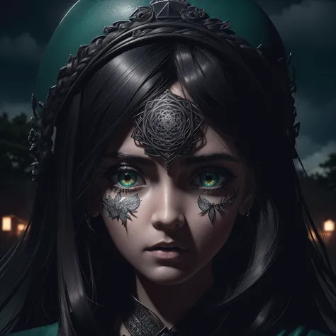 (girl:1.2) is being followed by (gigantic monster creature:1.3), ((horror art, dread, running, scared, tears)), long hair, dark green hair, green eyes, night, (horror \theme\), graveyard, outdoors, (long black sharp nails), night, (zentangle, mandala, tangle, entangle:0.5, eyes everywhere:1.2),
intricate detail, sophisticated detail, depth of field, extremely detailed CG unity 8k wallpaper, detailed skin, red eyes, detailed skin texture, (masterpiece, top quality, best quality, official art, beautiful and aesthetic:1.2), extreme detailed, colorful, highest detailed, cgsociety, cinematic, high details, wide angle shot,
<lora:epi_noiseoffset2:0.2> <lora:LowRA:0.7>