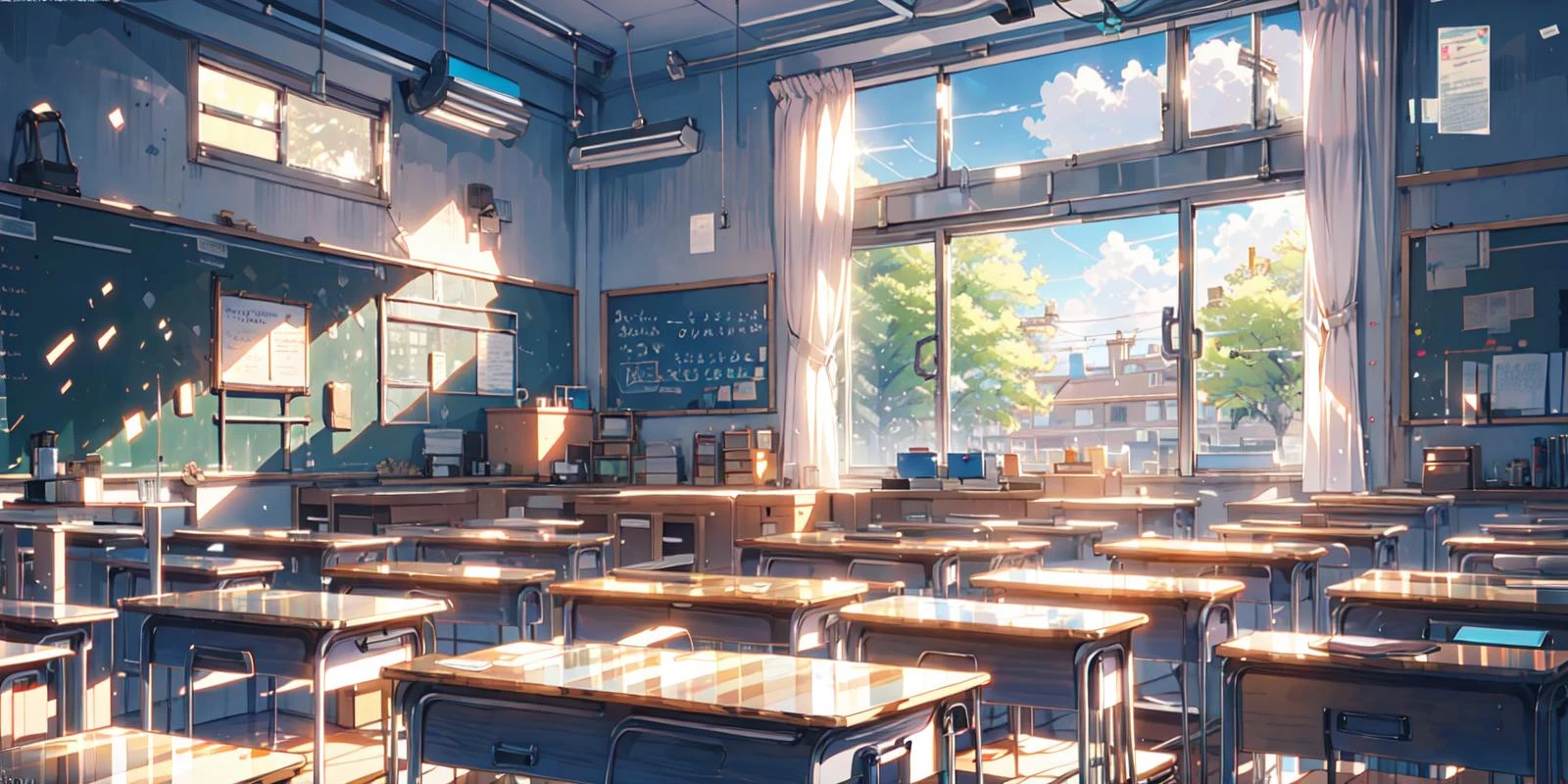 (masterpiece:1.2), best quality,PIXIV,cozy animation scenes,
classroom, no humans, desk, chalkboard, window, scenery, indoors, chair, school, school desk, sunlight, watermark, school chair, curtains, day, book
<lora:cozy animation scenes_20230824111332:1>