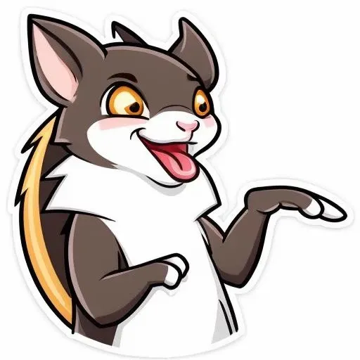 <lora:Stickers:0.7> A loud screaming sticker squirrel, white background, high contrast, intricate colors, reflex
