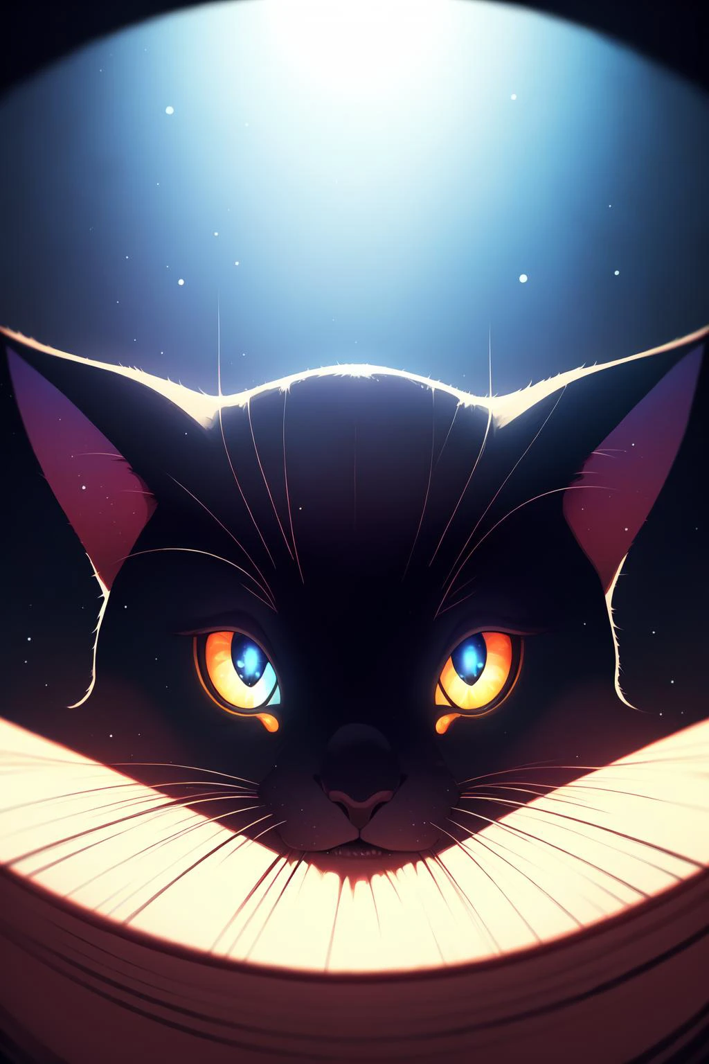 (masterpiece, best quality:1.2), extremely detailed, intricate details, finely detailed, soft lighting, volumetric lighting, (fisheye), no humans, [cat:snake:18], close-up, ((psychedelic, art)), (horror \(theme\)),