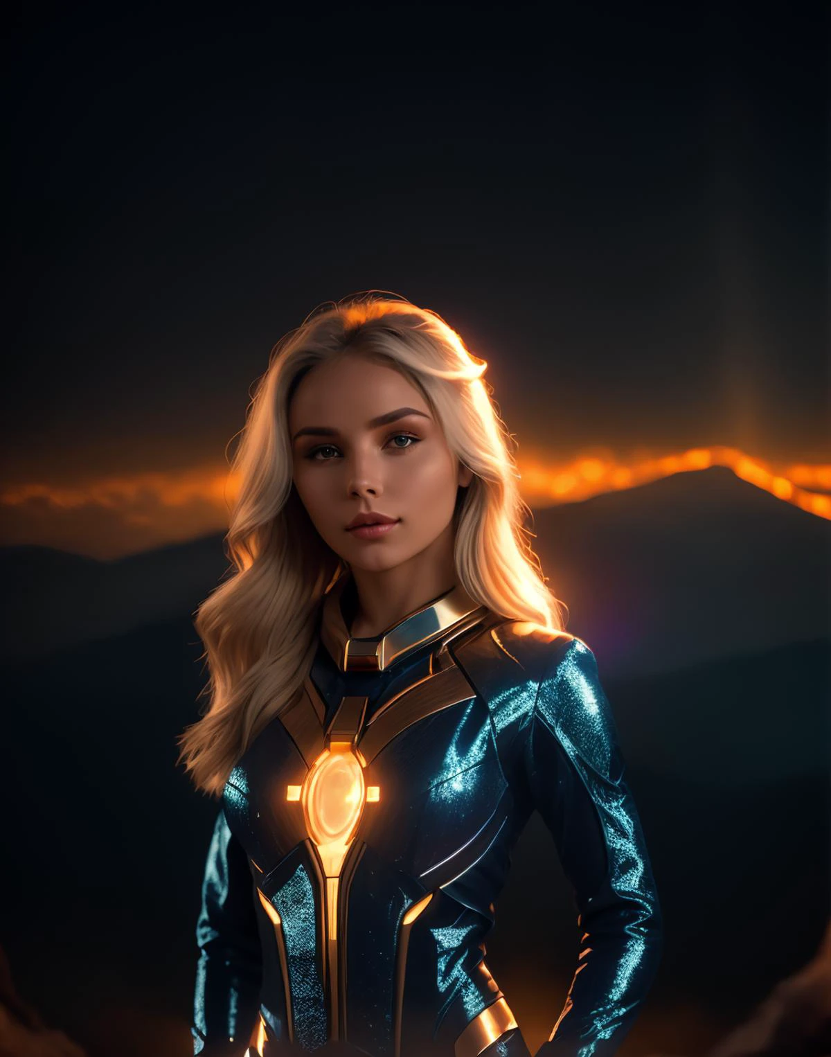 <lora:$ophia_$pektre:1> $ophia_$pektre, 1female. cosmic entity. Celestial heavenly body. Highly Detailed Futuristic apparel. Surrounded by cloud of glowing gas. Serious. Dark starry sky in the background with galaxies, pastel colors. Perfect eyes, highly detailed beautiful expressive eyes, detailed eyes, 35mm photograph, film, bokeh, professional, highly detailed dynamic lighting, photorealistic, 8k, raw, rich, intricate details, key visual, bright vivid colors, backlight, lens flare. Lifeforce.