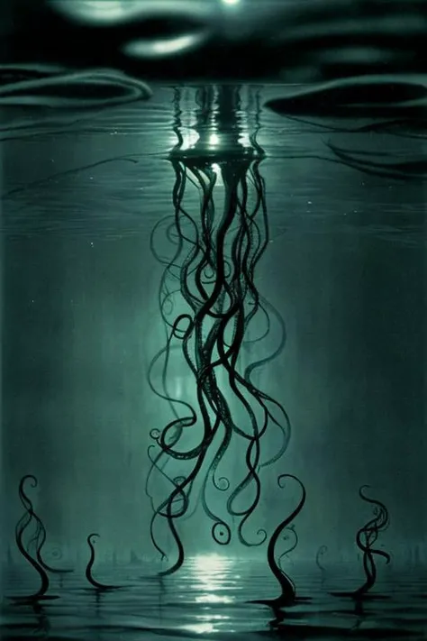 SOLARIS, Octopus Tentacles in the sea of Solaris,
emerging from water, Andrei Tarkovsky Style page
<lora:Andrei Tarkovsky Style>